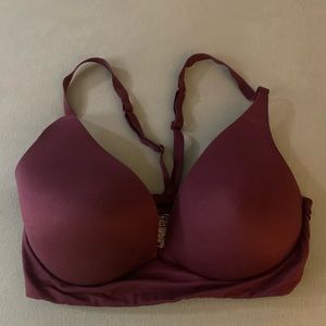 Maroon Comfy 32DD VS Plunge Lounge Bra